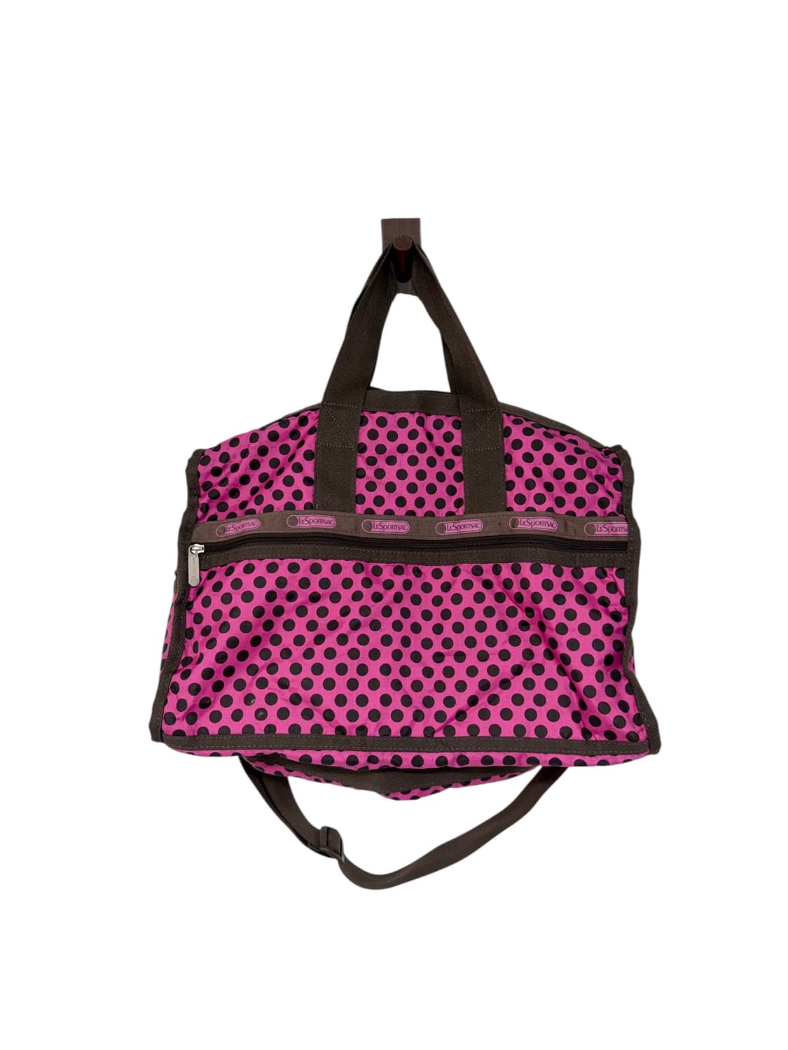 레스포삭 도트 브라운 핑크 투웨이백 상품이미지1