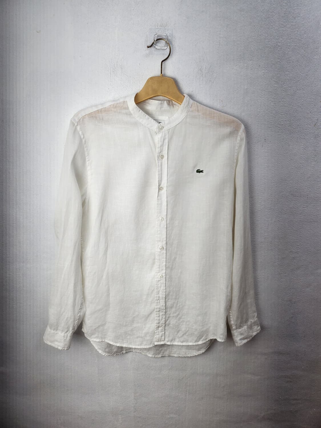 Lacoste 린넨 마셔츠 화이트 100 L 상품이미지2