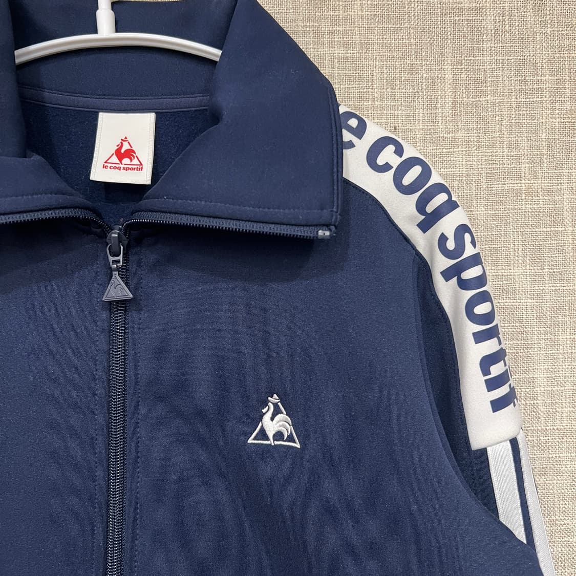 르꼬끄 스포티 사이드스펠 백로고 기모 트랙탑 져지 S 네이비 상품이미지3