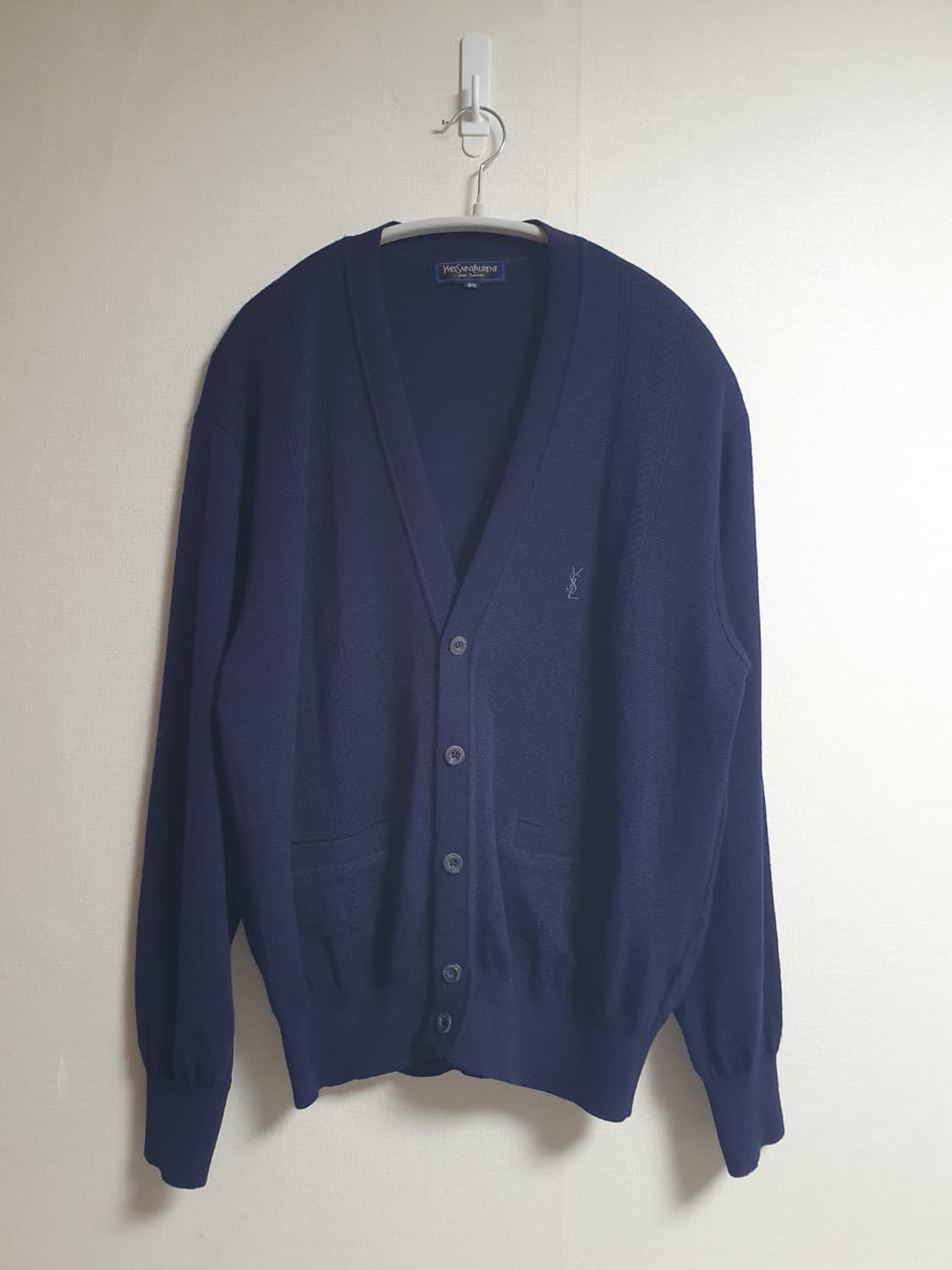 🧶 입생로랑 YSL 빈티지 울 가디건 네이비 95 상품이미지1