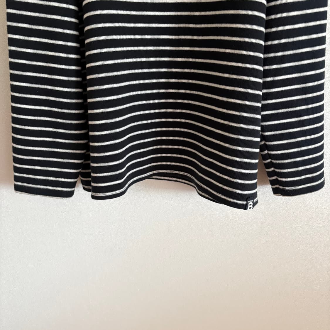 벤시몽 스트라이프 긴팔 티셔츠 블랙 XL 상품이미지2