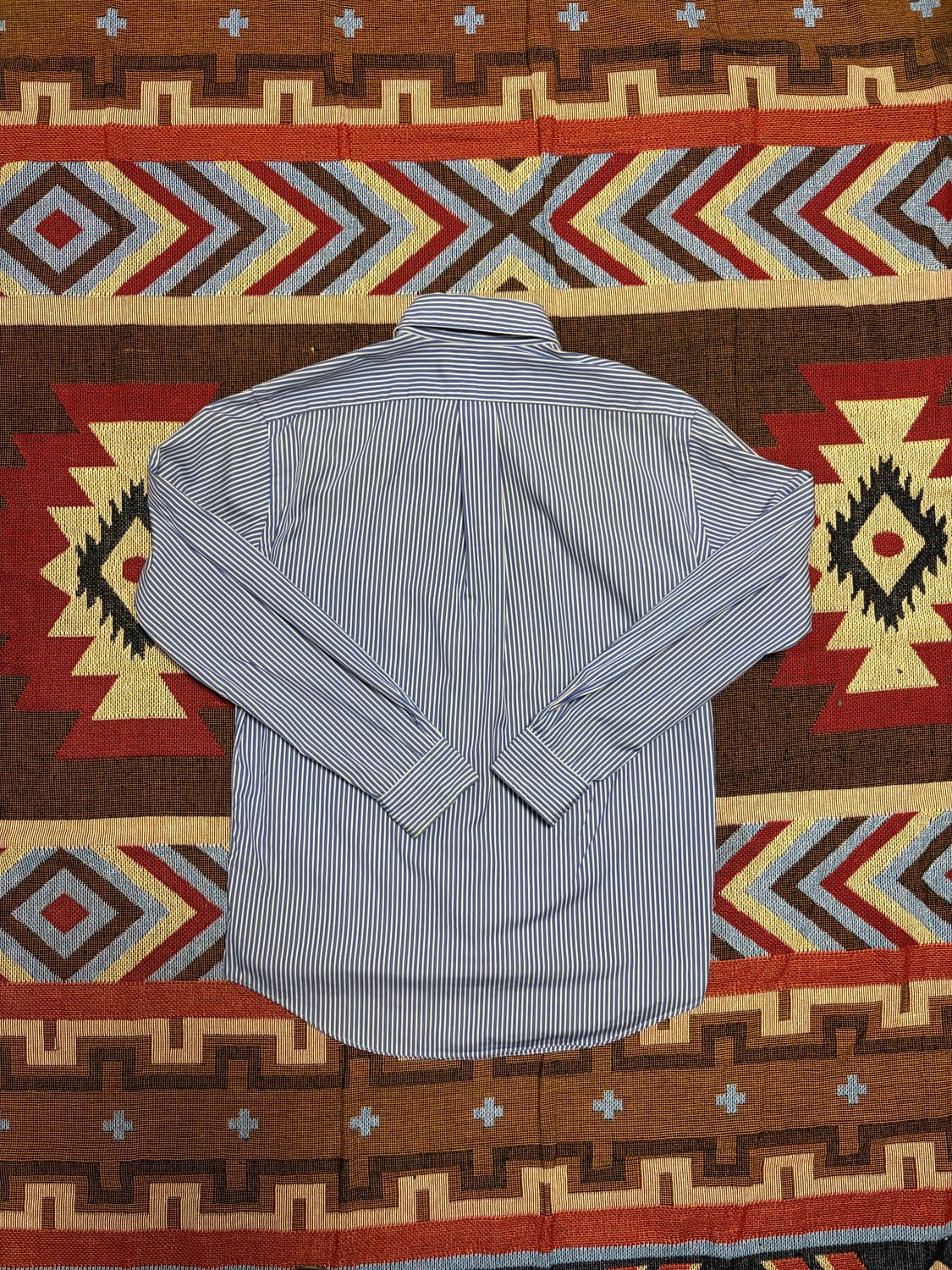 95-100) 폴로 랄프로렌 스트라이프 셔츠 블루 상품이미지5