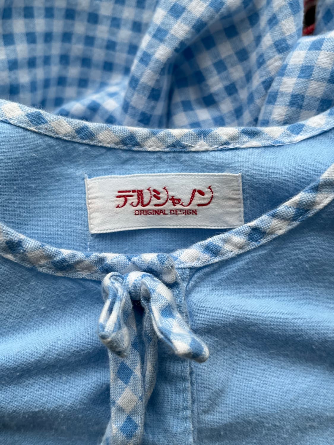 テルジャノン 블루 체크 롱 원피스 상품이미지7