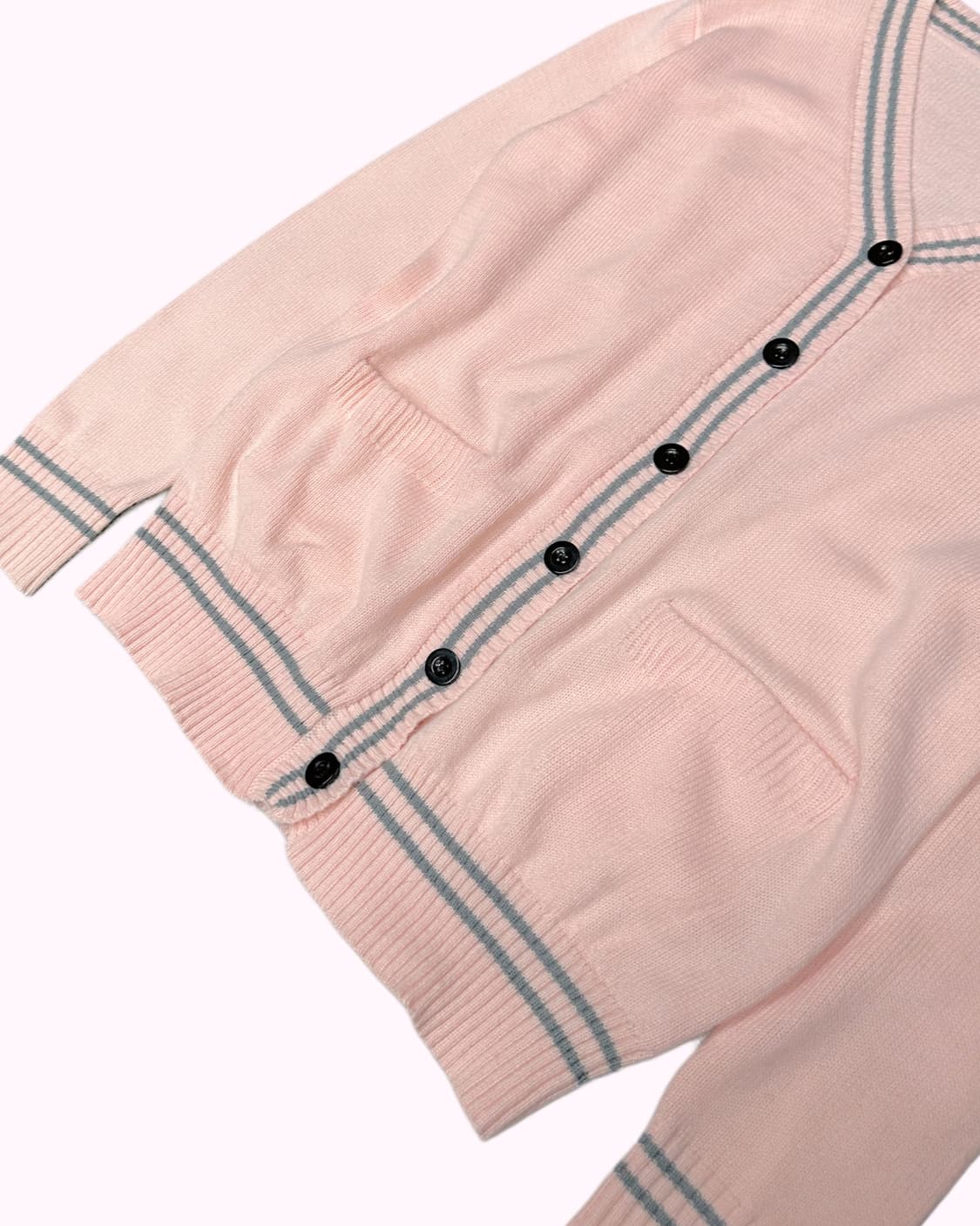 pink logo cricket knit cardigan 상품이미지3
