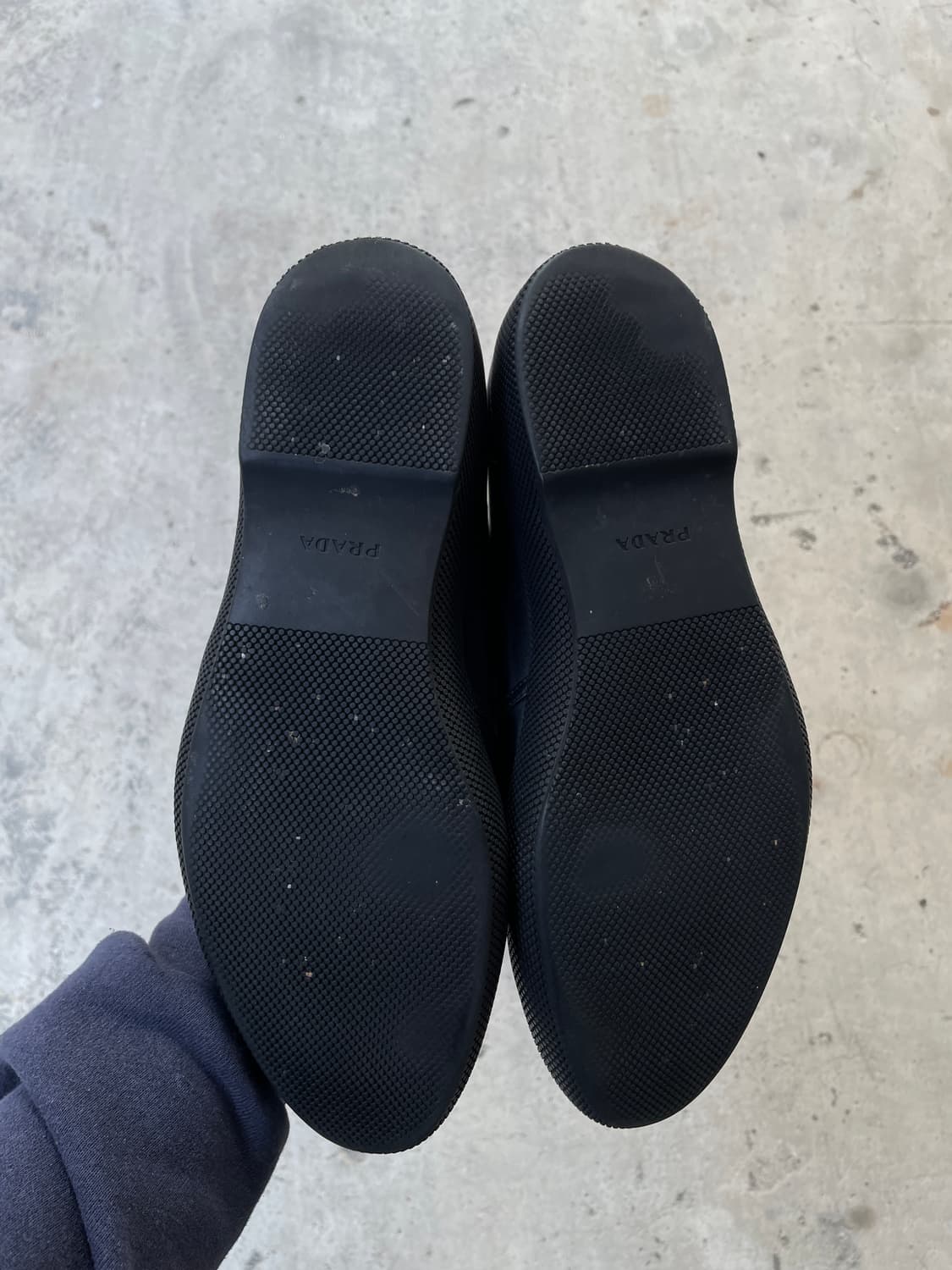 00s Prada All Black Laether Slip-on 상품이미지7