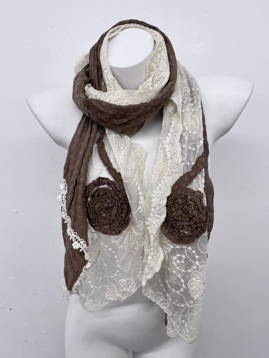 라떼모리 레이스 레이어드 머플러 상품이미지2