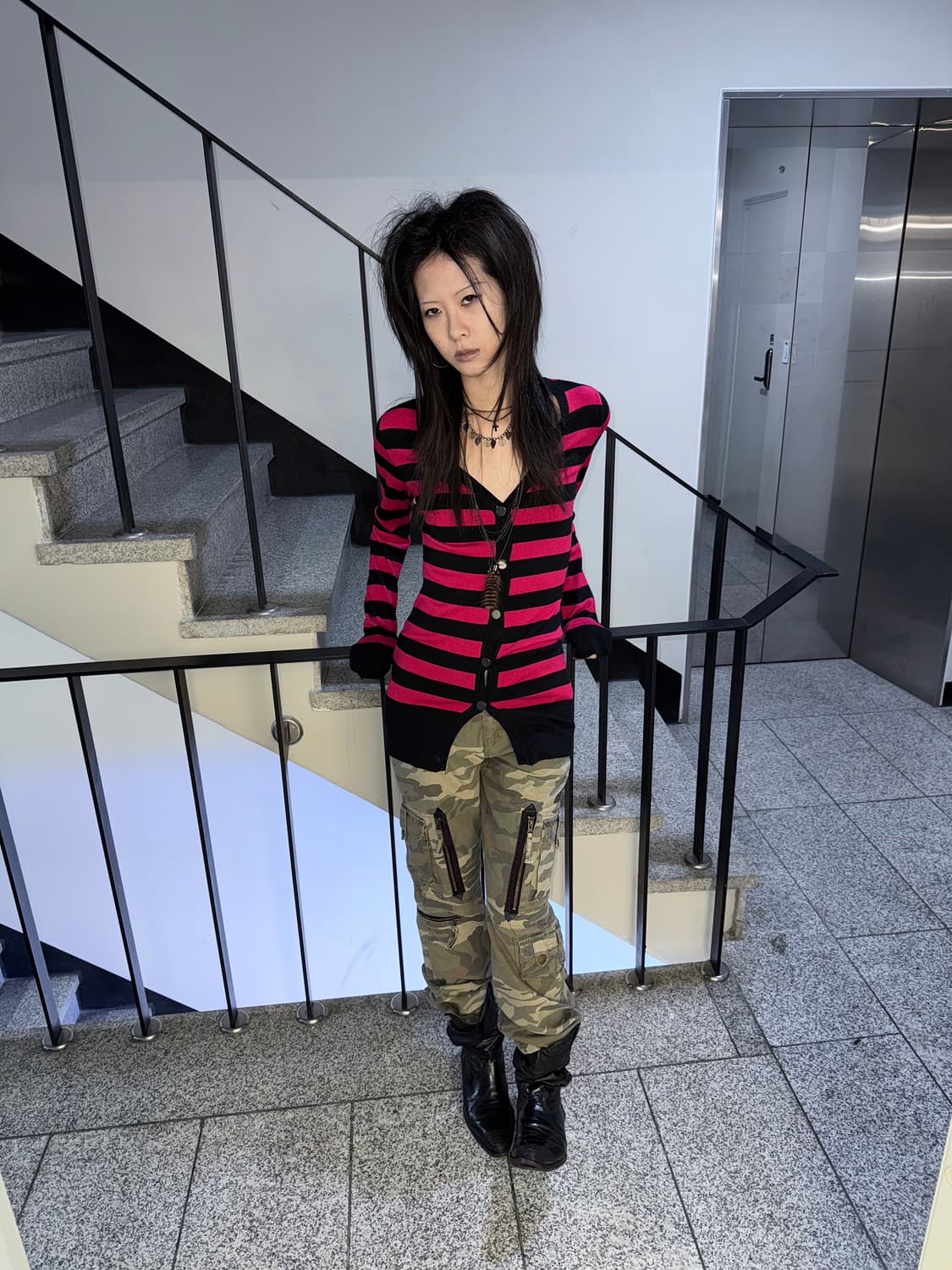 camo cargo bootcut pants 상품이미지7