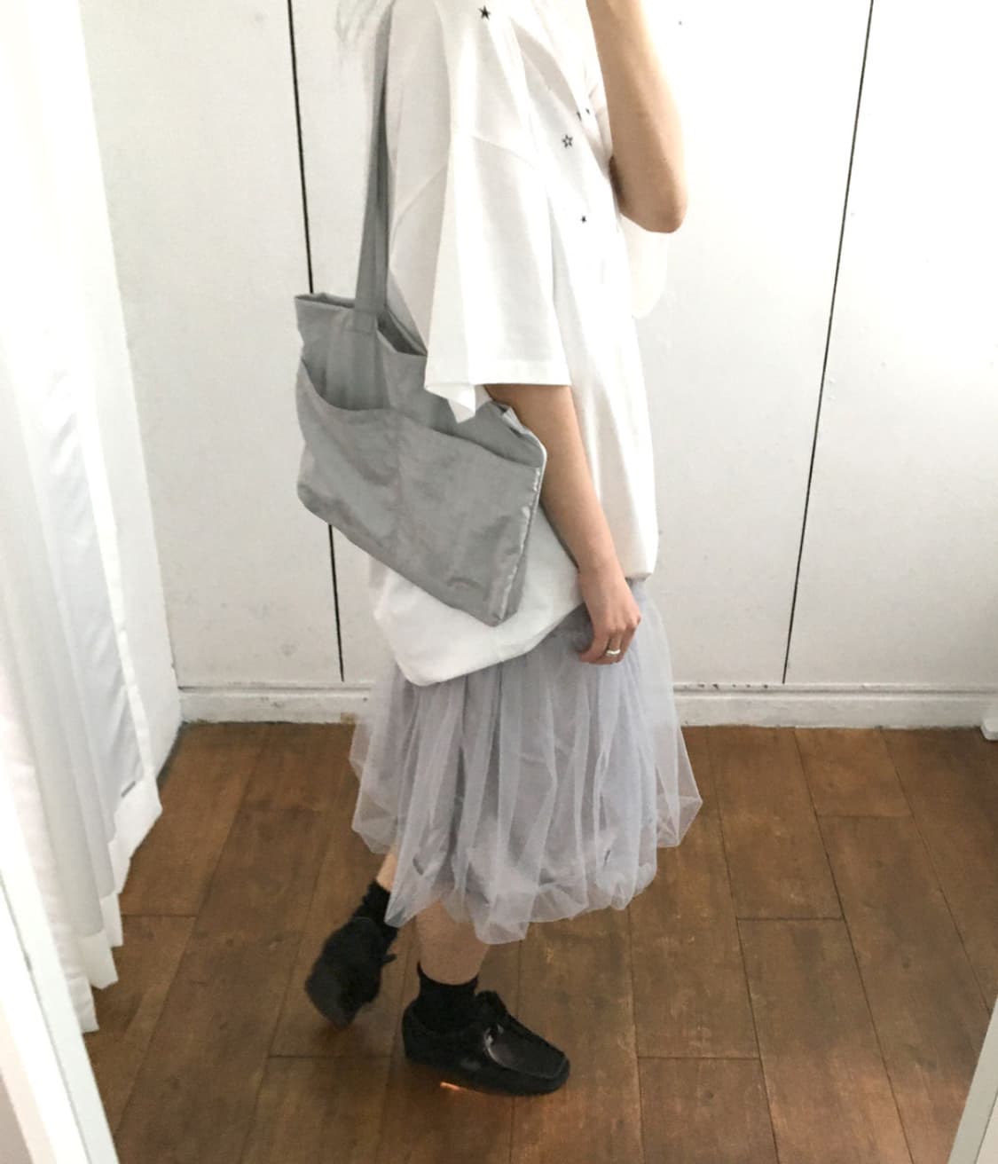 샵 피에브레 샤 미디 스커트_그레이 상품이미지1