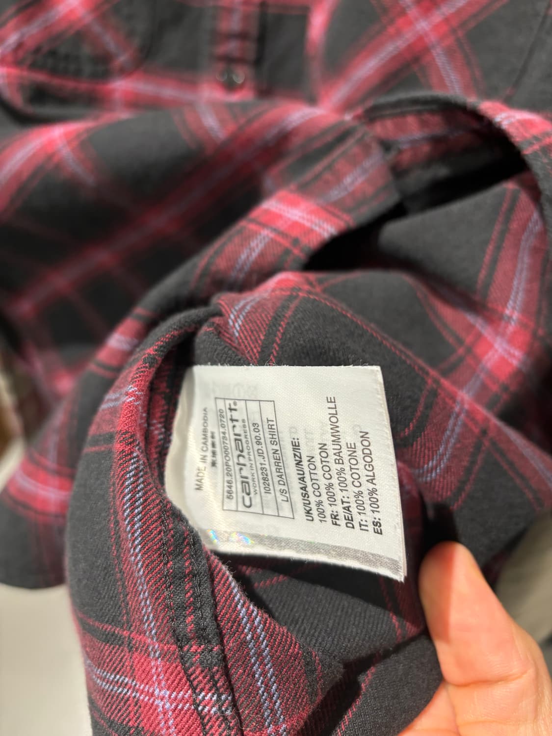 칼하트 체크 셔츠 상품이미지6