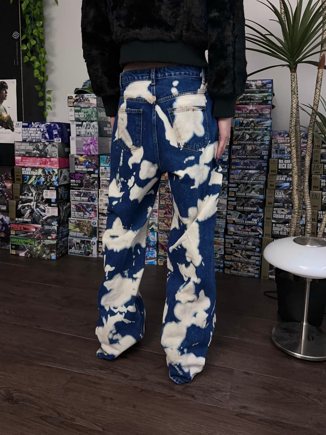 Black Up 타이다이 워시드 스트레이트 진 상품이미지6