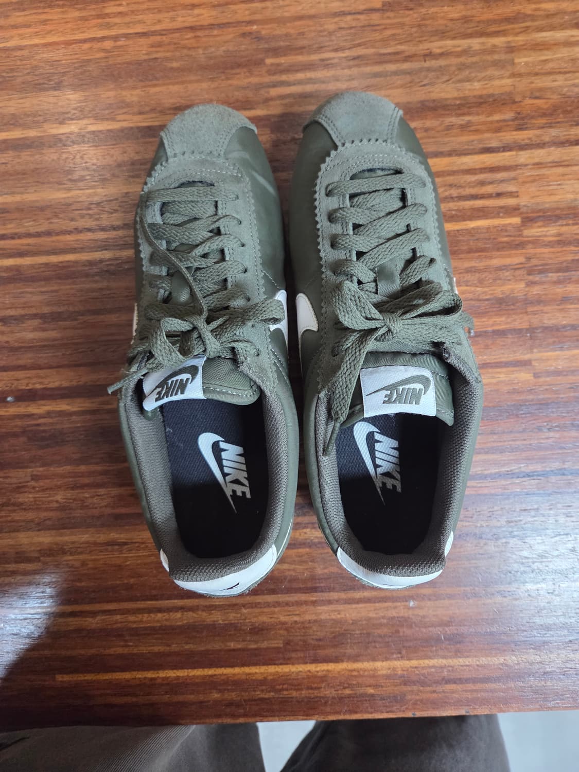 나이키 코르테즈 나일론 스웨이드 카키흰 255 상품이미지2