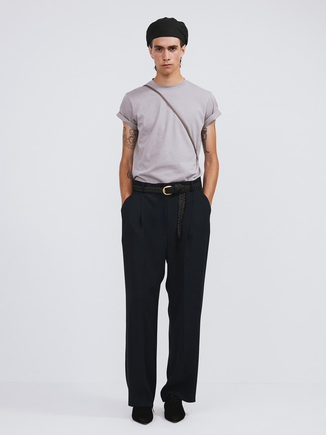 렉토 26SS 컴팩트 코튼 반팔 티셔츠 세피아 그레이 상품이미지5