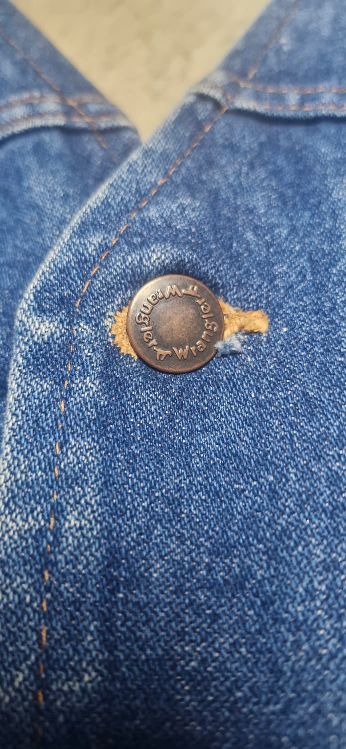 80~90s 미제 생산 랭글러 데님 베스트 상품이미지4