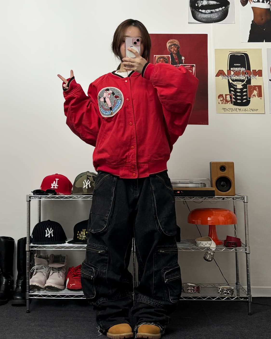 USA 올드 빈티지 캔버스 바시티 자켓 상품이미지4