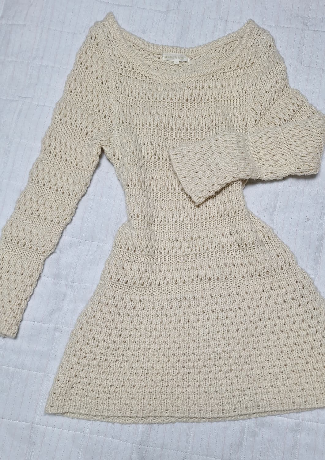 아이보리 빈티지 니트 원피스 상품이미지1