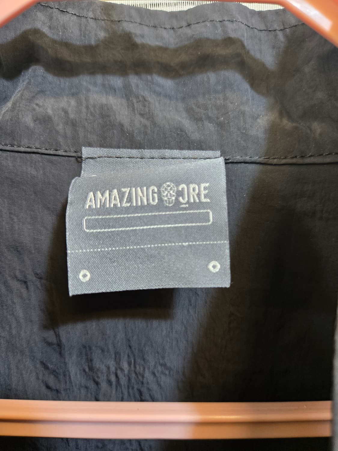 AMAZING CROW 반팔 아노락 블랙 상품이미지2