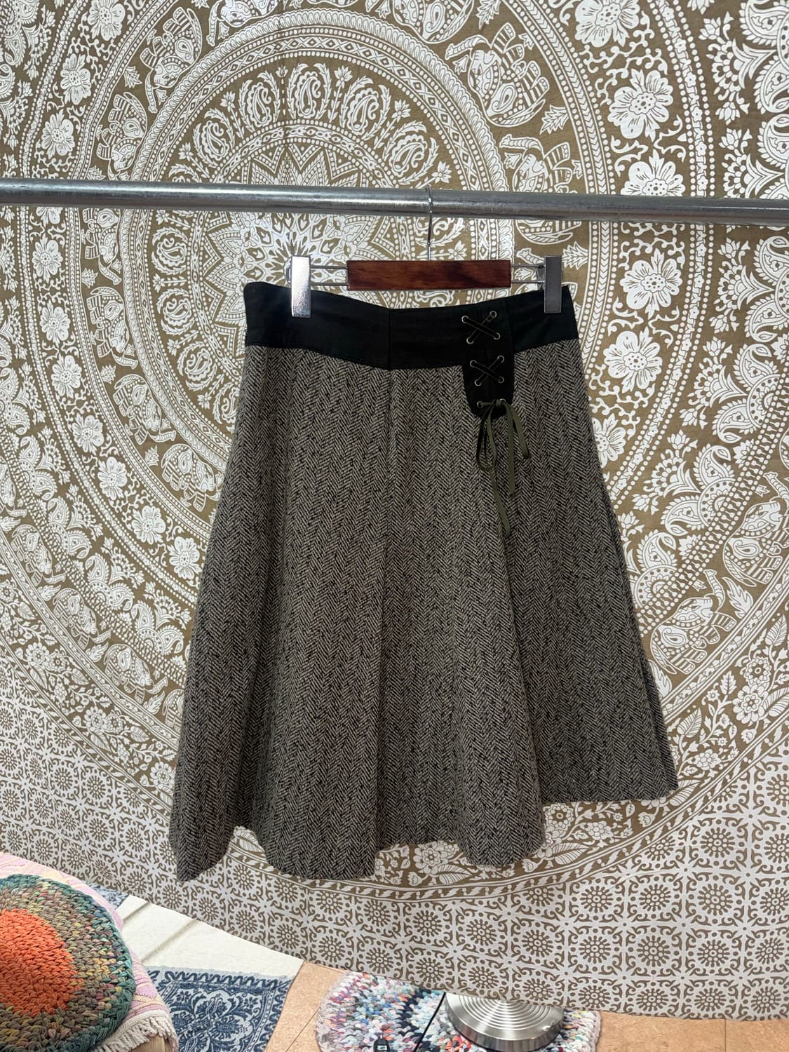 빈티지 모직 미디스커트  상품이미지3