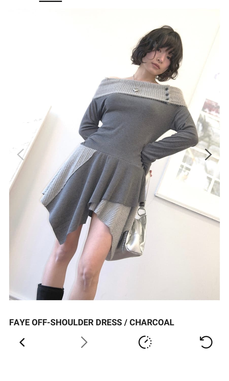 애즈온 ason FAYE OFF-SHOULDER DRESS 원피스 상품이미지2