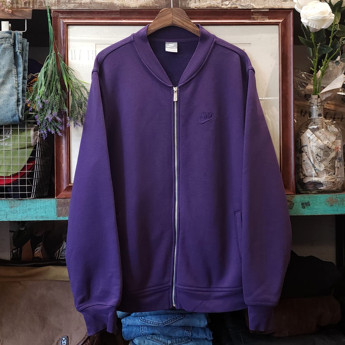 나이키 마원 집업 자켓 퍼플컬러 기모 라이닝 L 상품이미지2