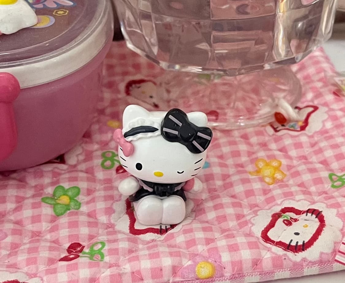 키티 로리타 레이스 블랙 리본 피규어 가챠 산리오 메이드 상품이미지1