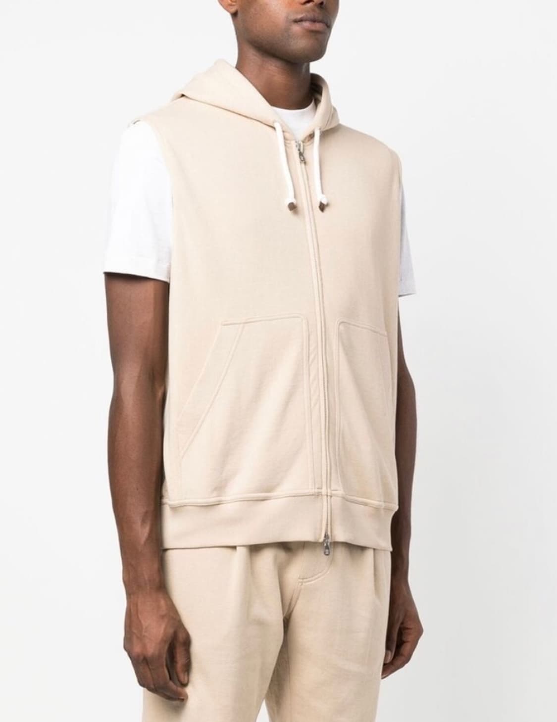 (A+/XL) / 브루넬로 쿠치넬리 코튼 후드 집업 베스트 조끼 상품이미지10