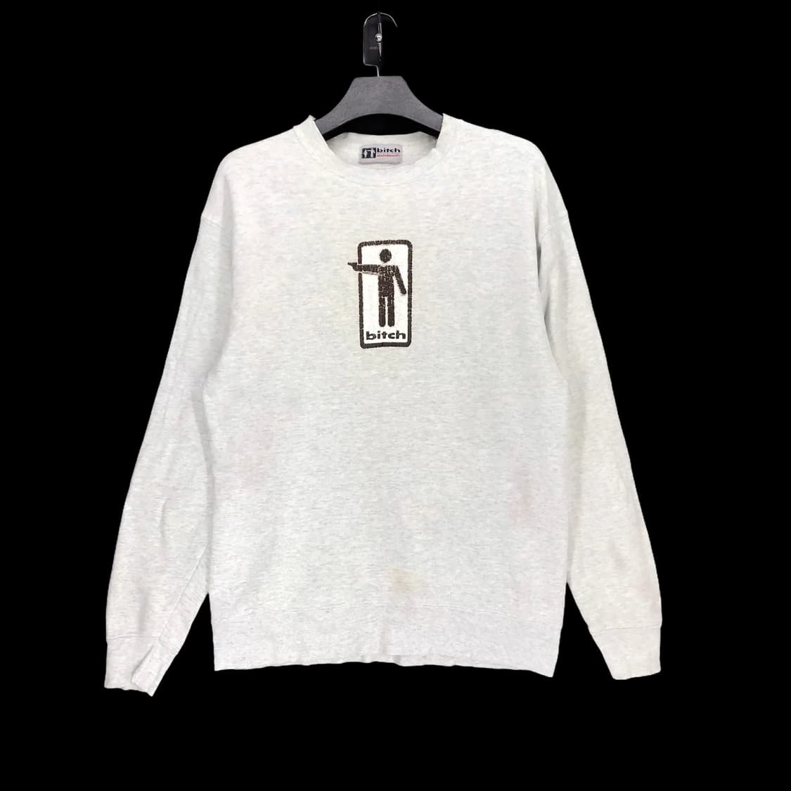 비치 스케이트보드 심볼 로고 맨투맨 그레이 상품이미지1