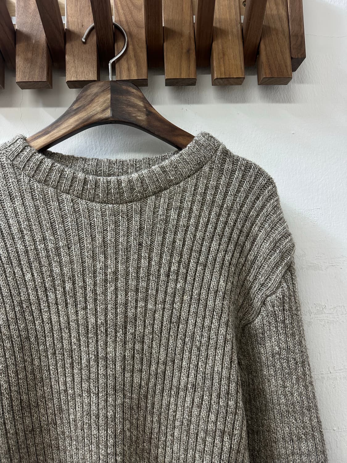 100% Pure New Wool 리브드 니트 Made in U.K. 상품이미지2