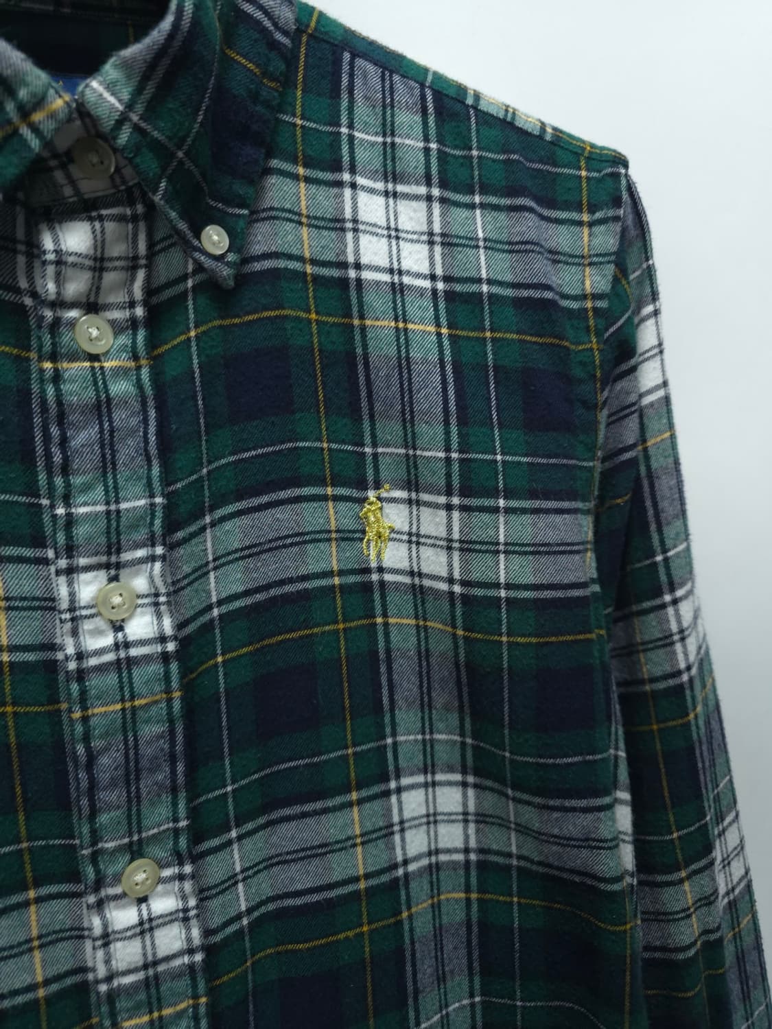 폴로랄프로렌 코튼 그린체크 셔츠 (XS) 상품이미지4