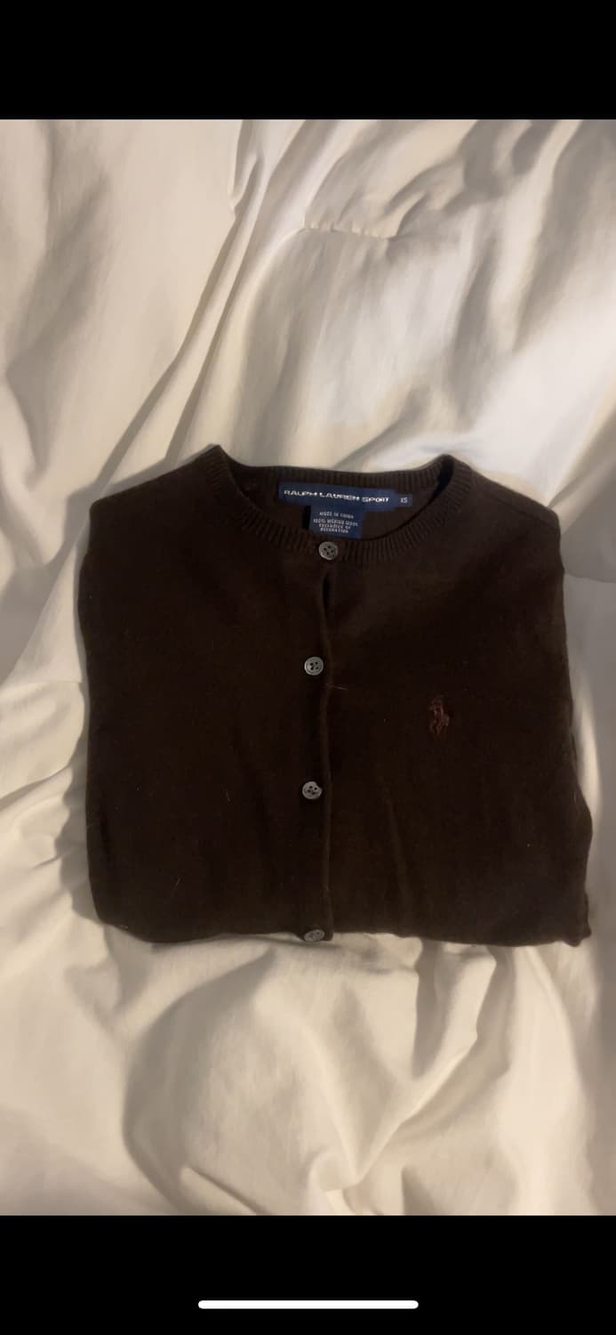 폴로 브라운 여성 가디건 상품이미지1