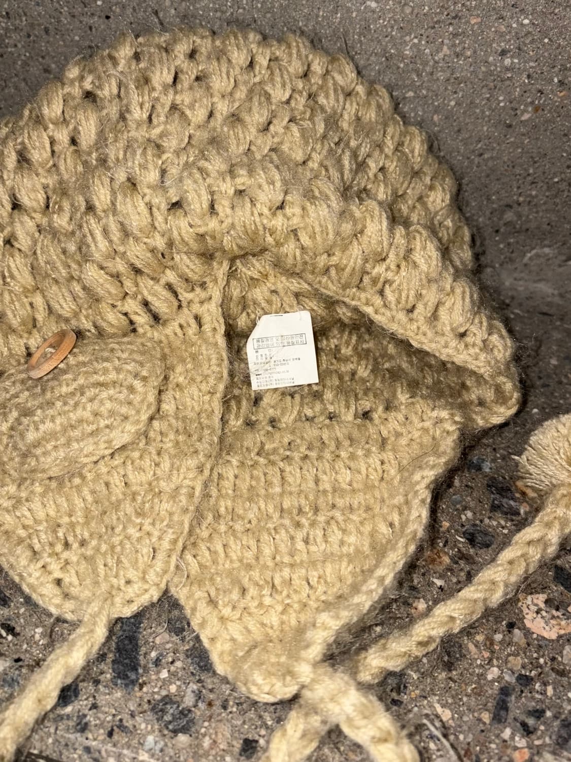 빈티지 단추 폼폼 이어플랩 상품이미지6