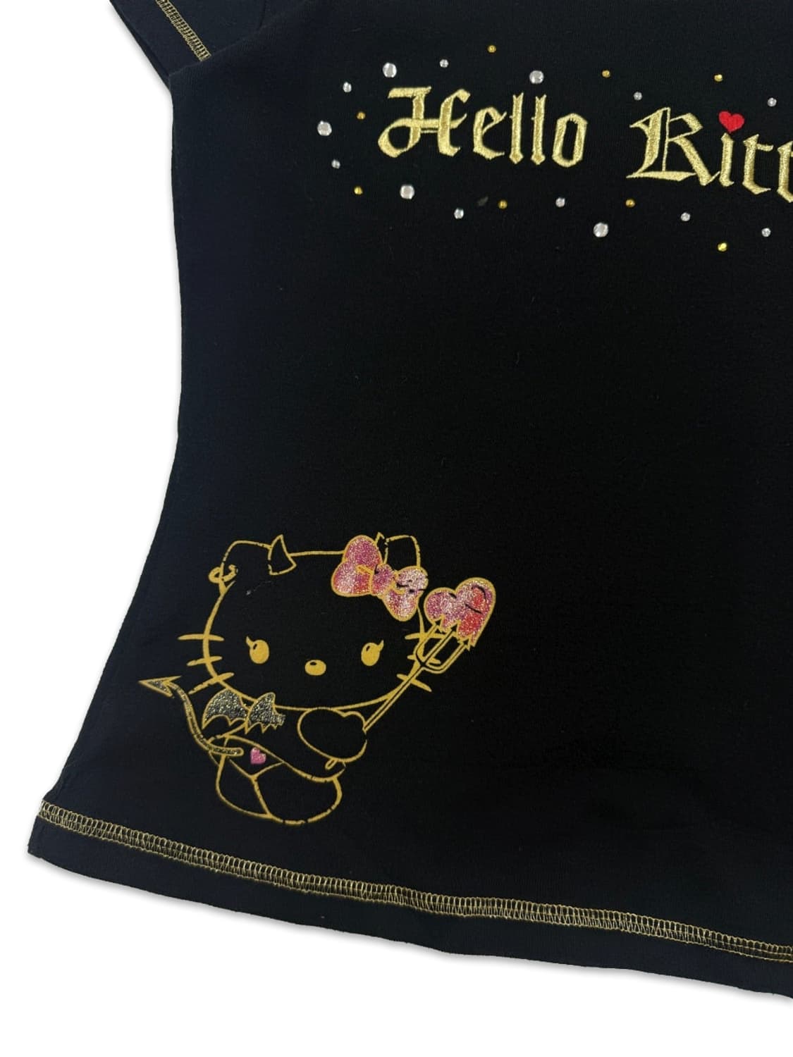빈티지 산리오 블랙 헬로키티 반팔티 상품이미지4