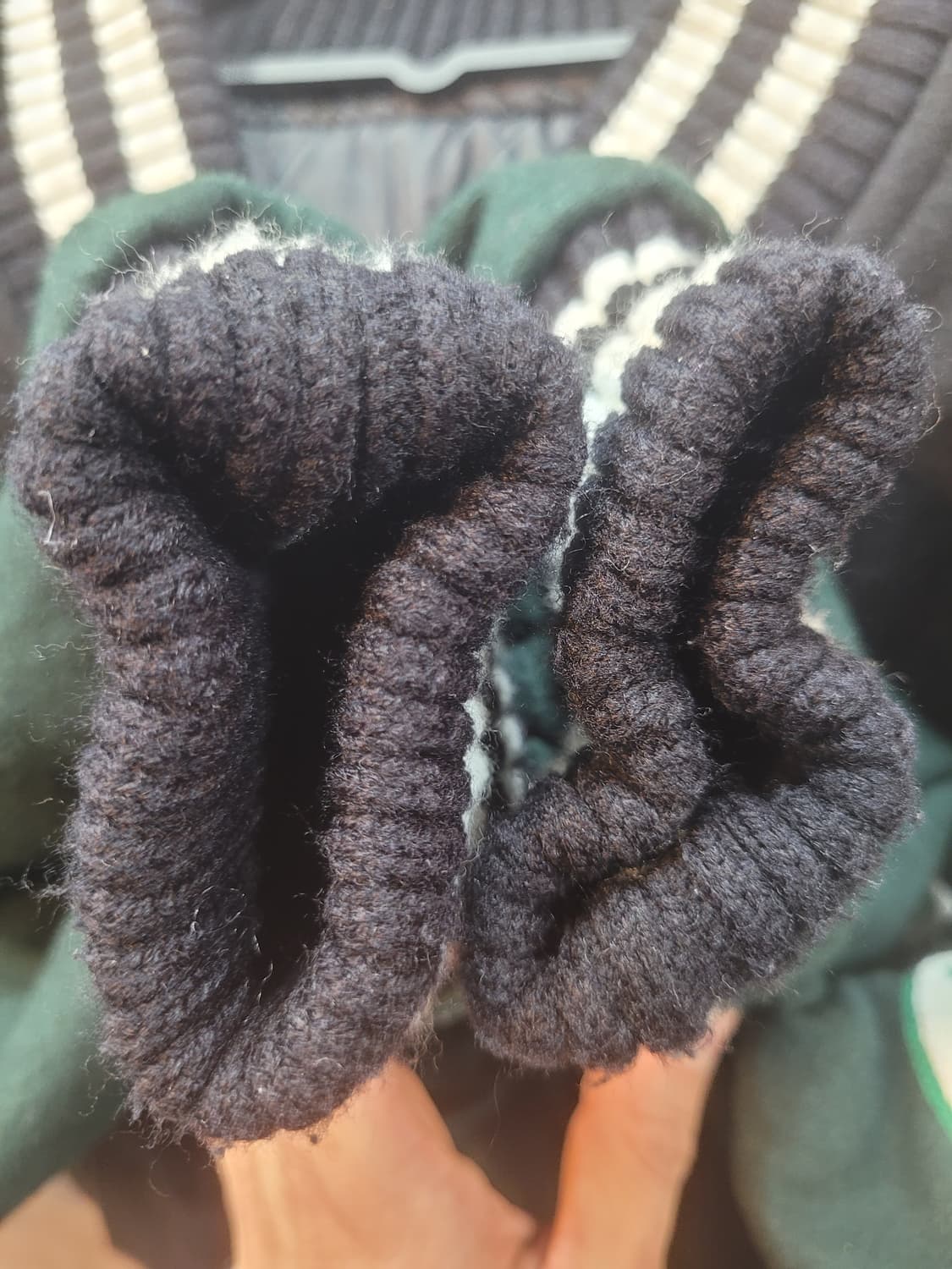 곰표 바시티 자켓 블랙/그린 사이즈 1 상품이미지5