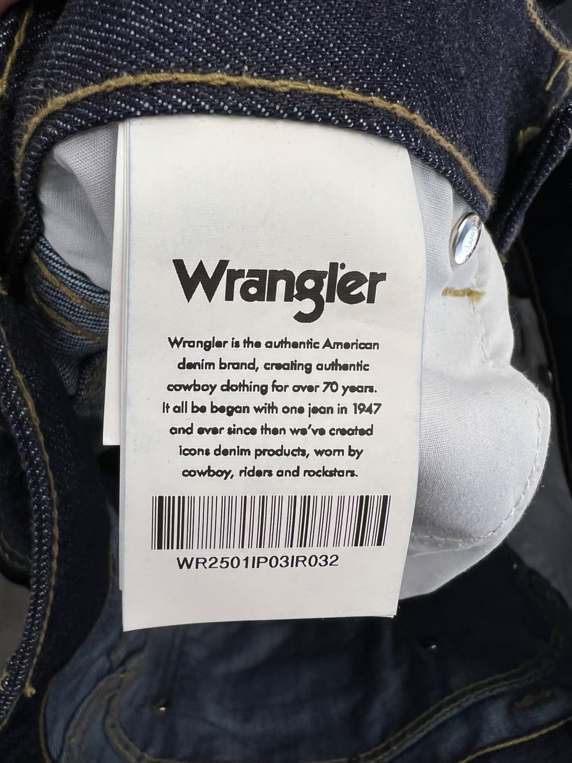 랭글러 생지 데님 팬츠 [허리32] 상품이미지5