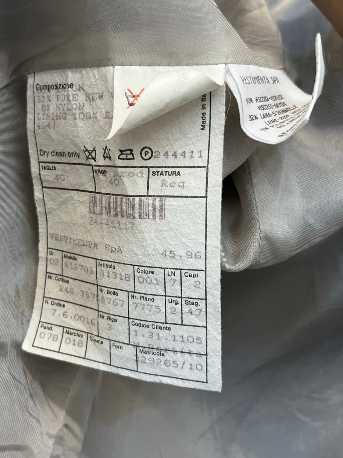 조르지오 아르마니 싱글 테일러드 재킷 그레이 상품이미지8