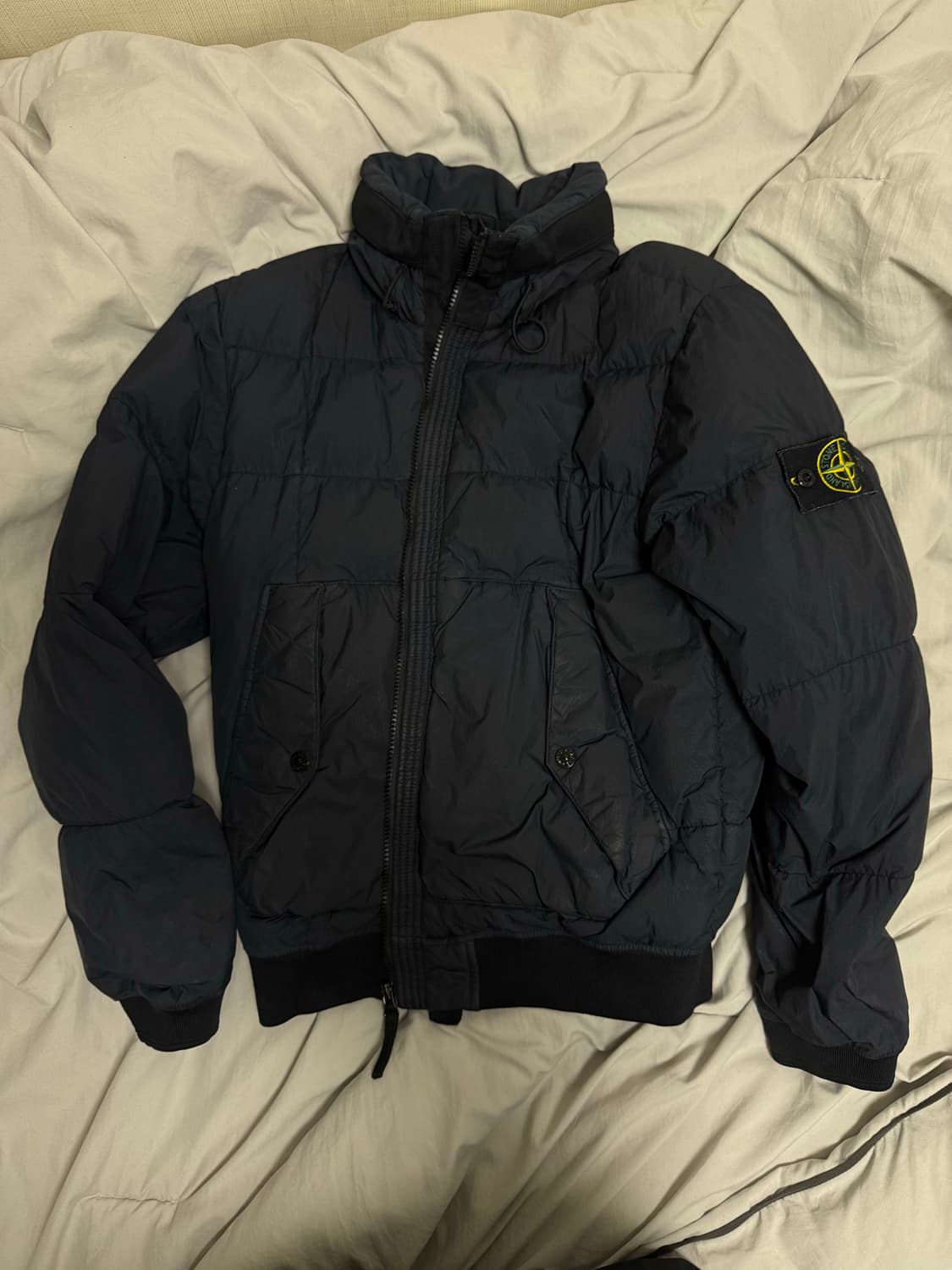 S(95) 스톤아일랜드 가먼트다이 크링클랩스 다크네이비 상품이미지1