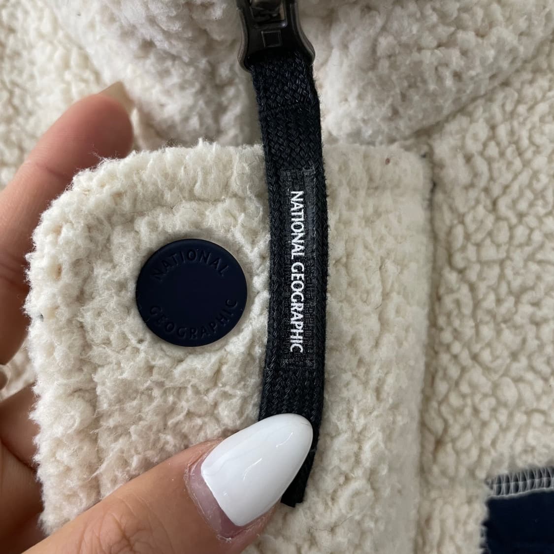 내셔널지오그래피 아이보리 롱 후리스 자켓 상품이미지8