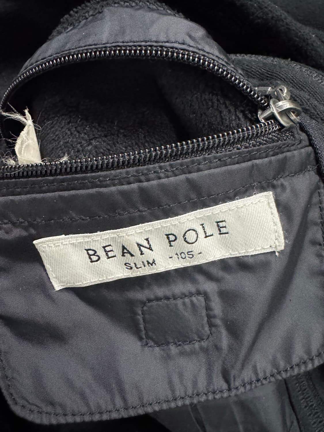 빈폴 Bean Pole 블랙 집업 후리스 자켓 XL 상품이미지4