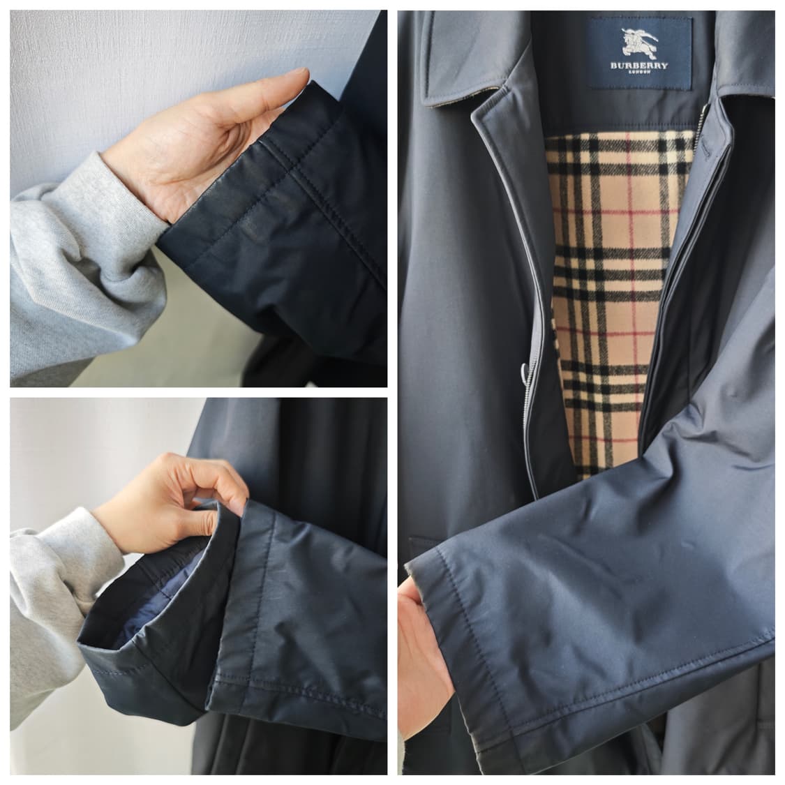 버버리 클래식 레글런 코트 블랙 48 상품이미지9