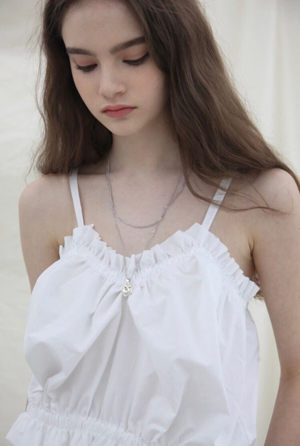 소프트서울 슬리브리스 나시 화이트 상품이미지3