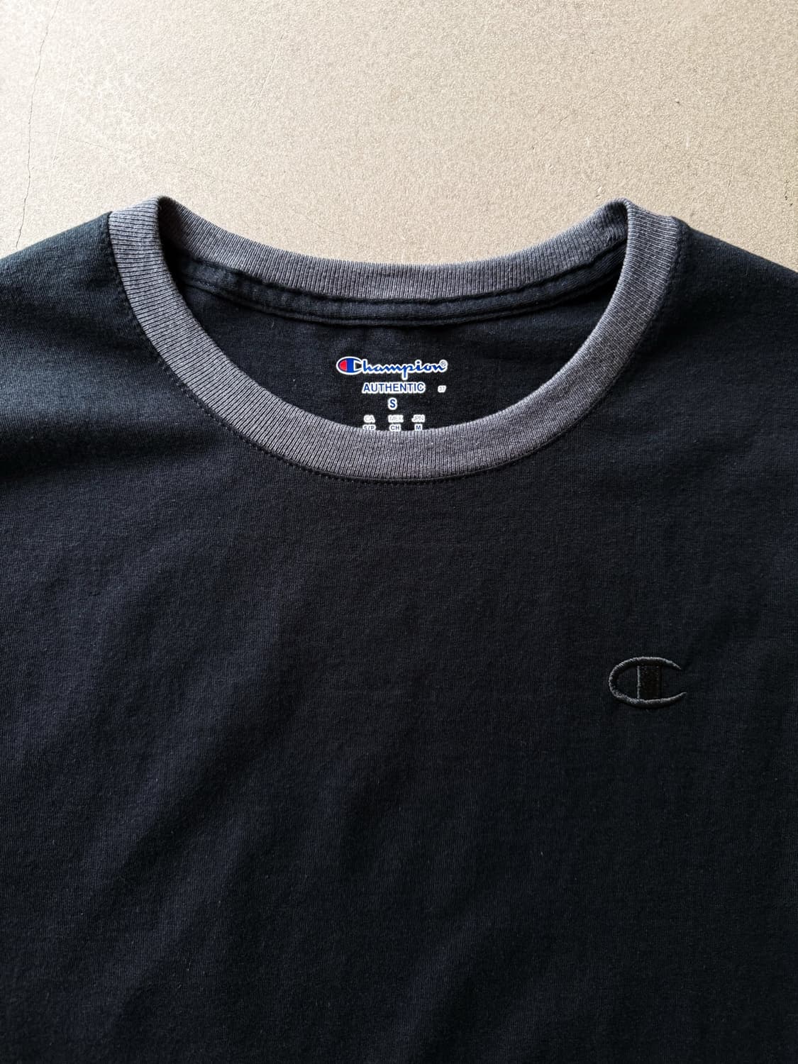 Champion Black Ringer T-Shirt 상품이미지3