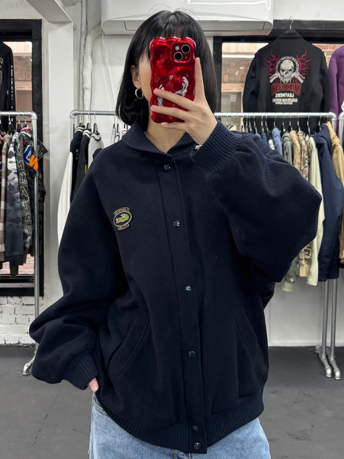 90s 라코스테 울 바시티 자켓 상품이미지4