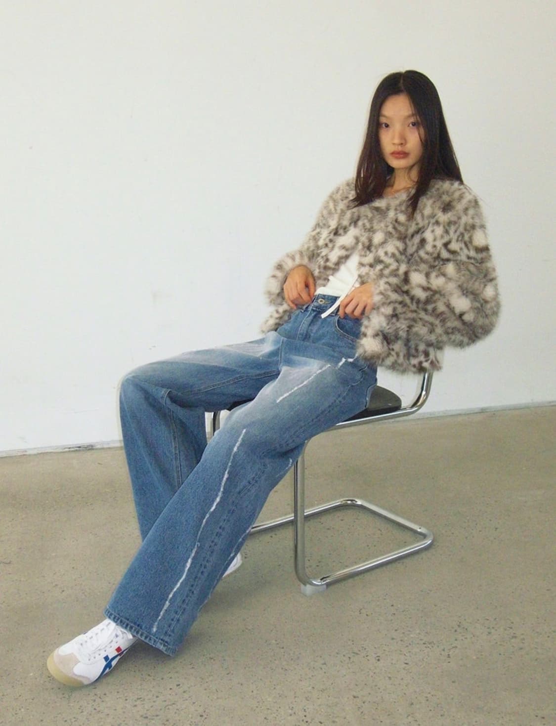 kijun 기준 지브라 레오파드 퍼자켓 상품이미지2