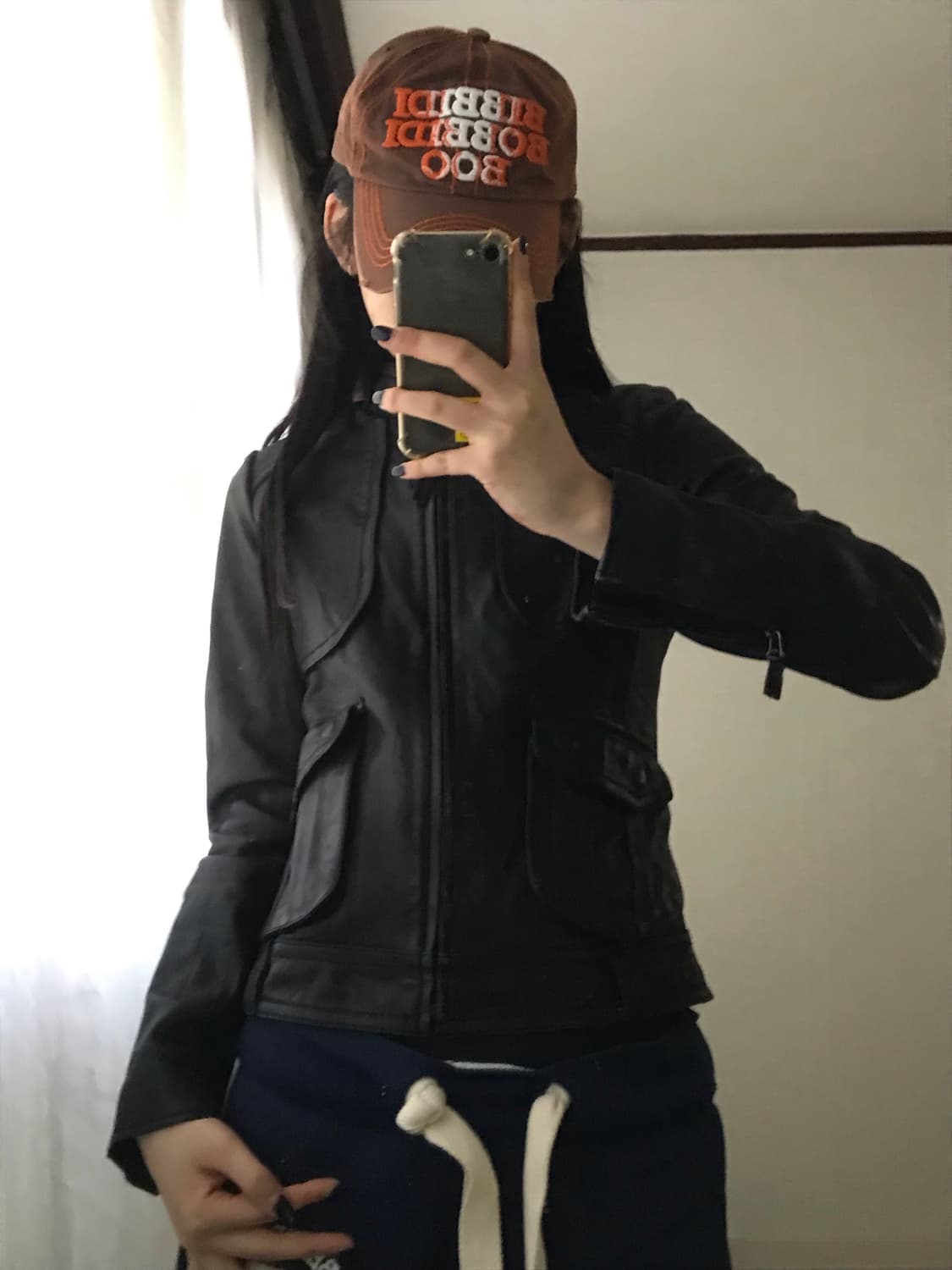 차이나카라 블랙 양가죽자켓 상품이미지2