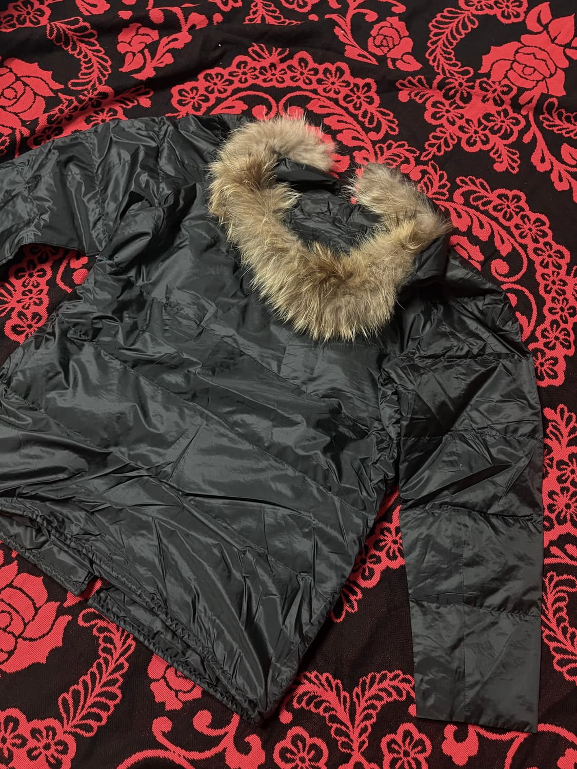 vintage y2k punk fur hood jacket 상품이미지4