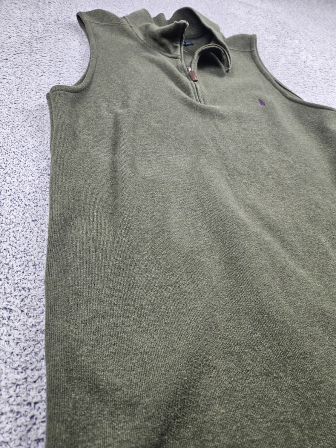 폴로랄프로렌 커팅커스텀 코튼 하프 니트집업 베스트 (4XL)/ 10507 상품이미지10