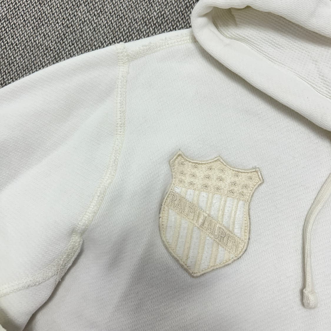 폴로 화이트 아이보리 빅포니 후드집업(S) 상품이미지5