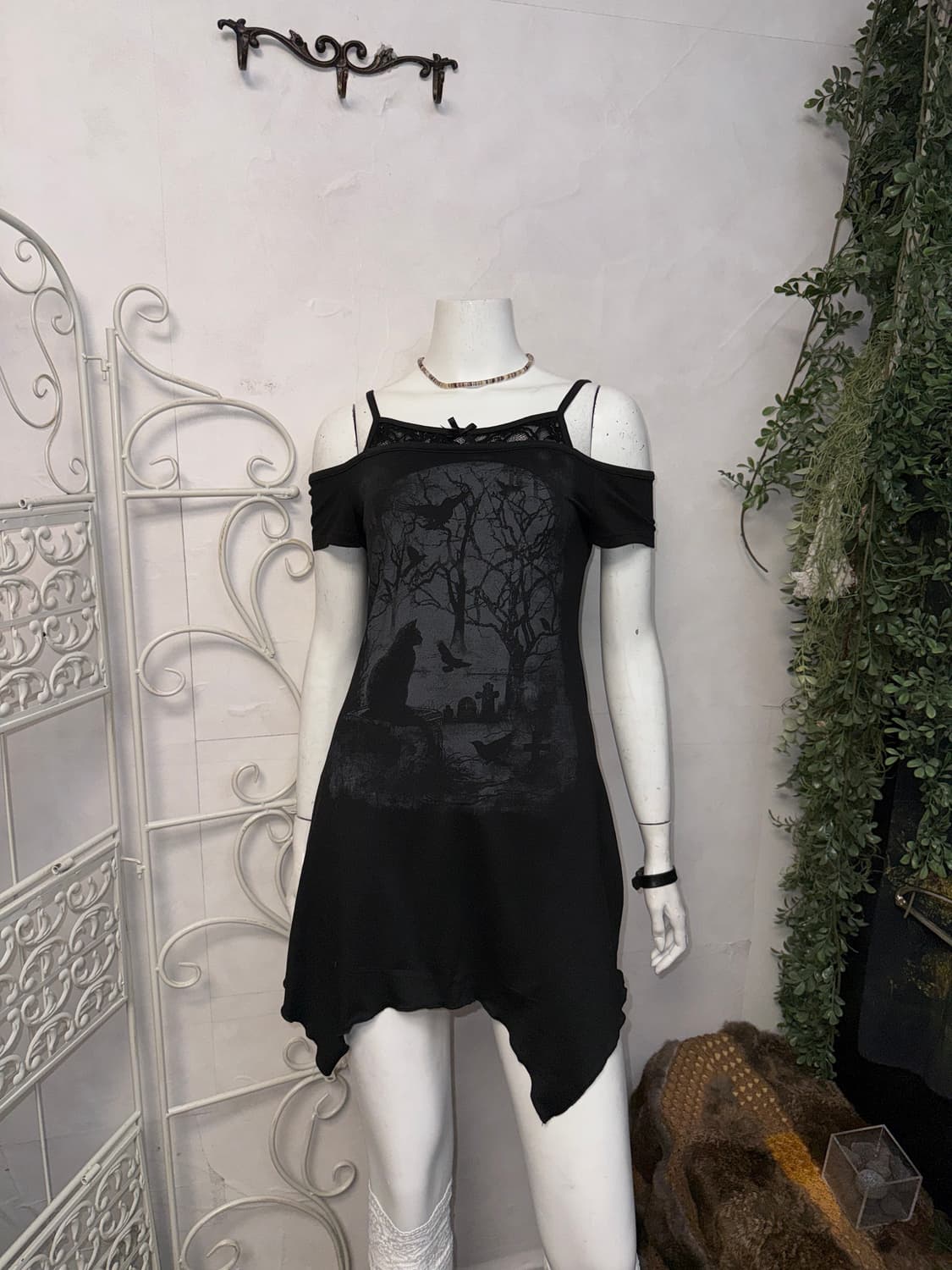 Romwe black gothic raven cat ops 상품이미지2