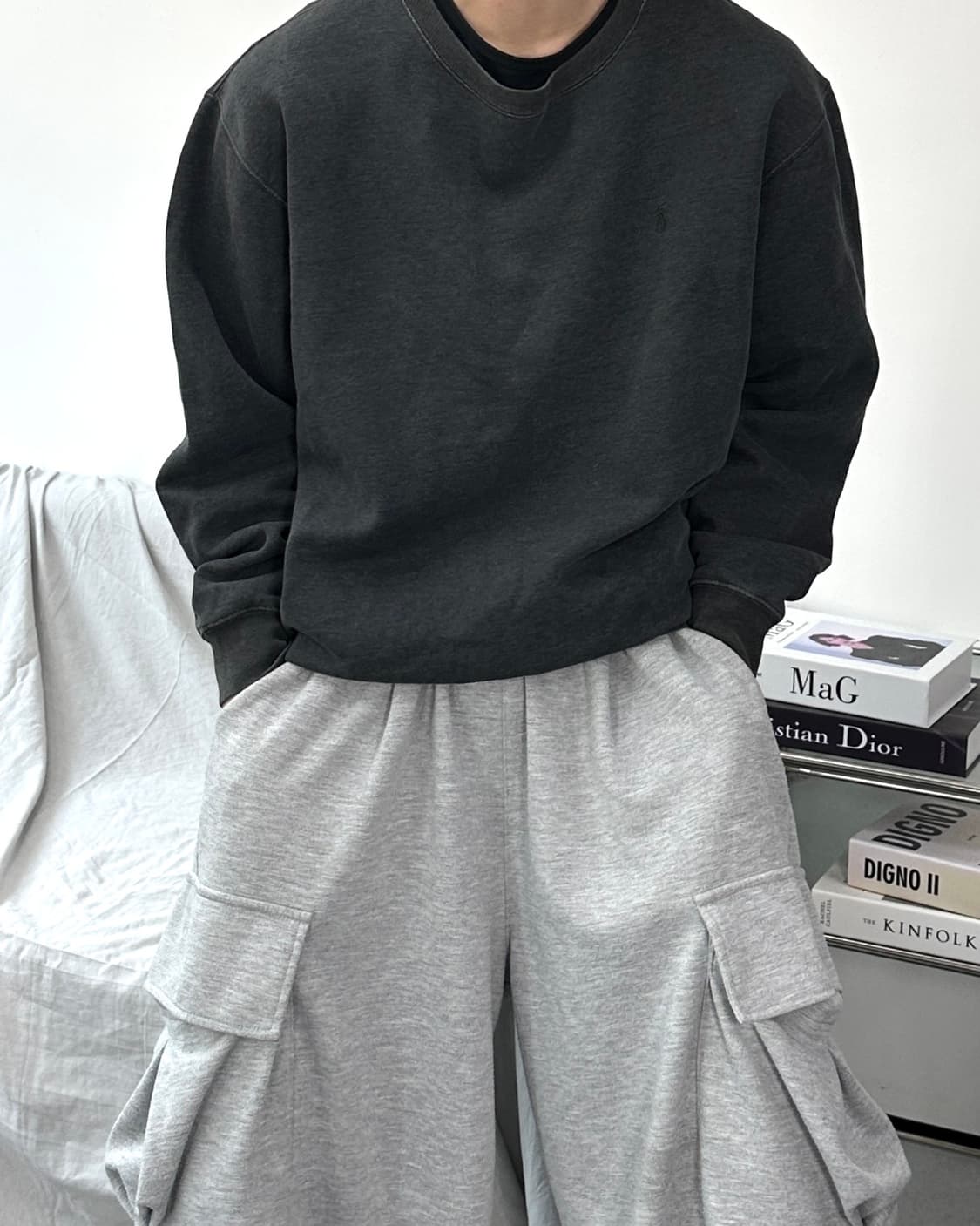 폴로 랄프로렌 차콜 그린 포니 맨투맨 S 상품이미지1