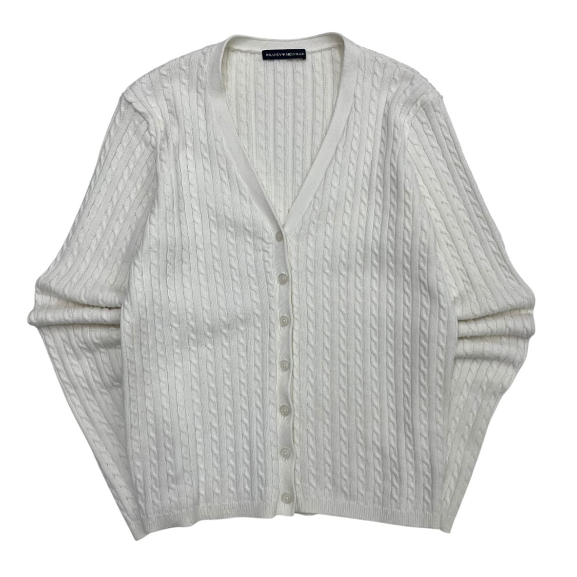 브랜디멜빌 화이트 꽈배기 니트 가디건 상품이미지2
