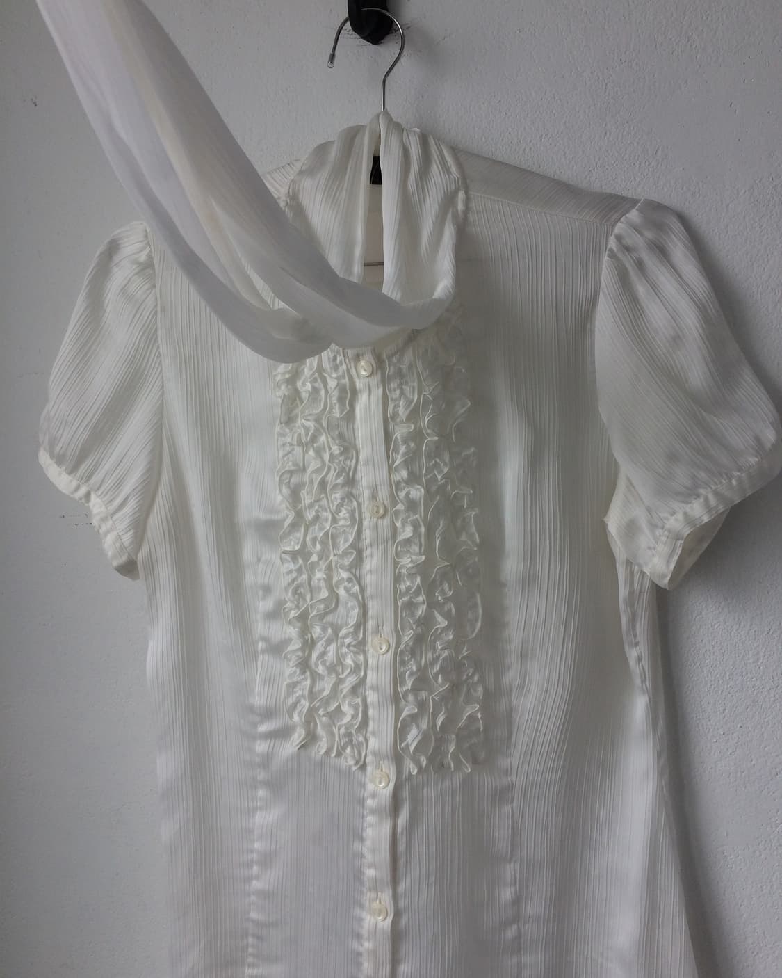 Frill point tied blouse 상품이미지4